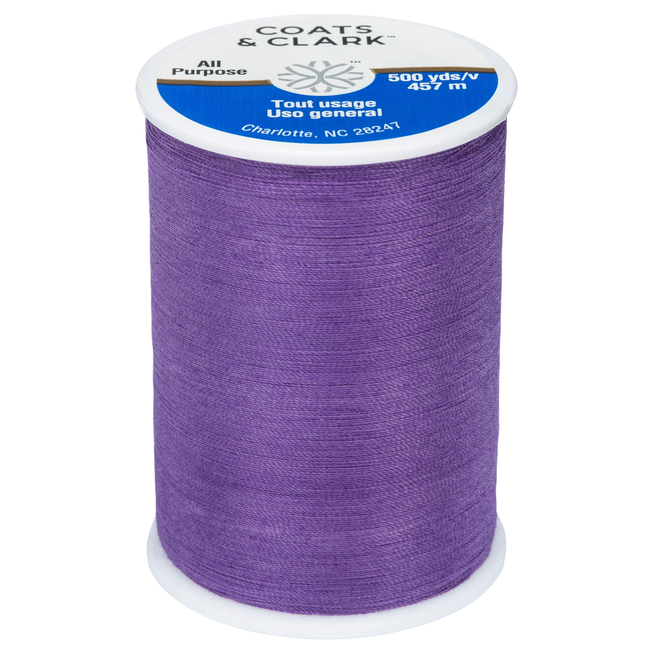 Coats & Clark All Purpose Deep Violet Polyester Thread, 500 yards/457 ...