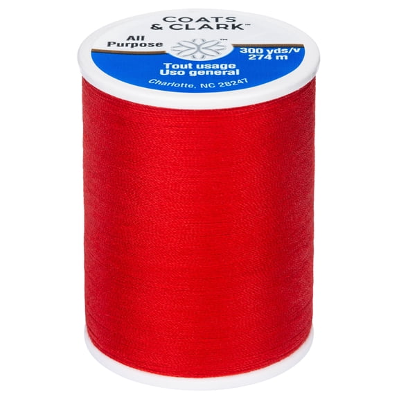 Coats & Clark All Purpose Hero Red Polyester Thread, 300 Yards