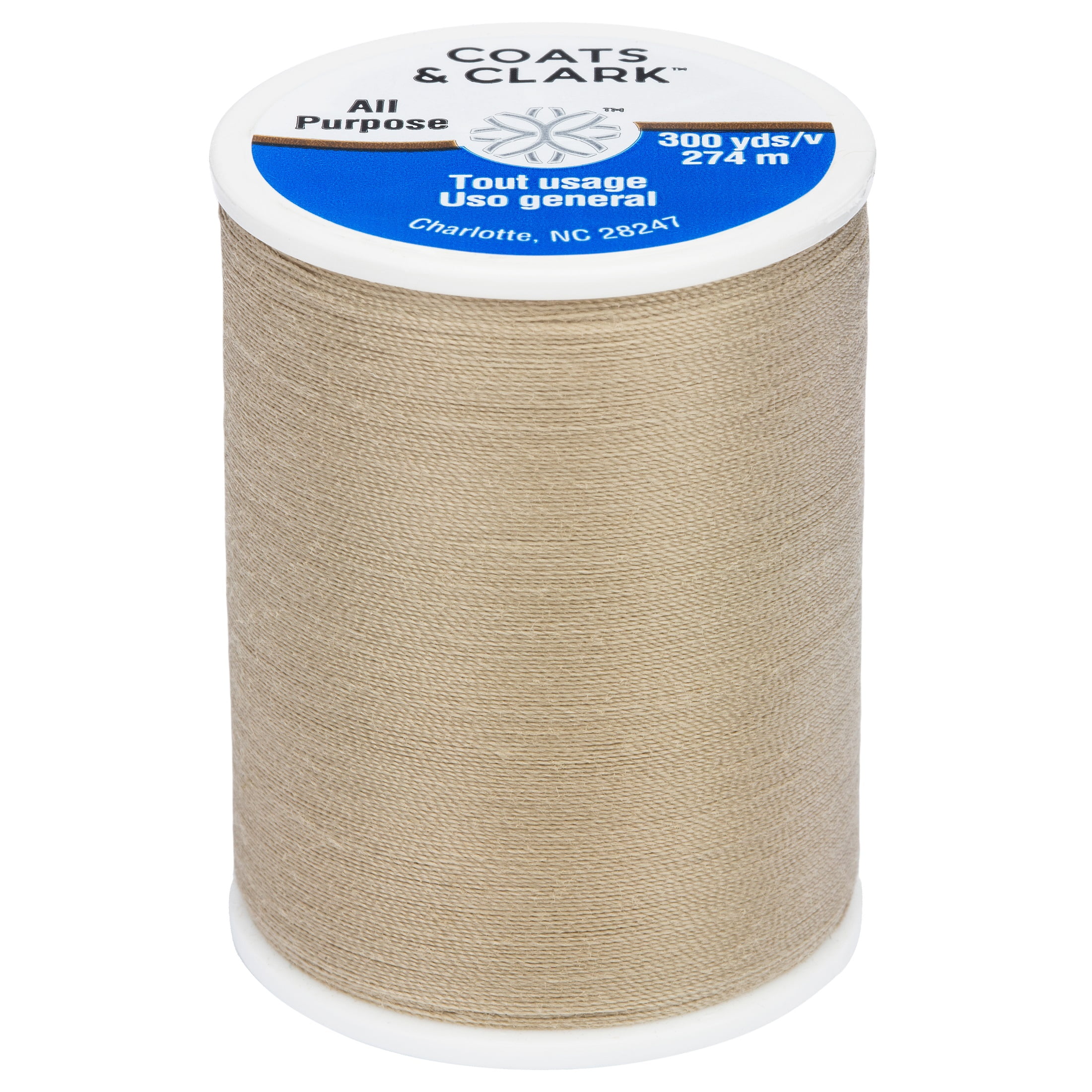 Coats & Clark All Purpose Khaki Polyester Thread, 300 Yards - Walmart.com