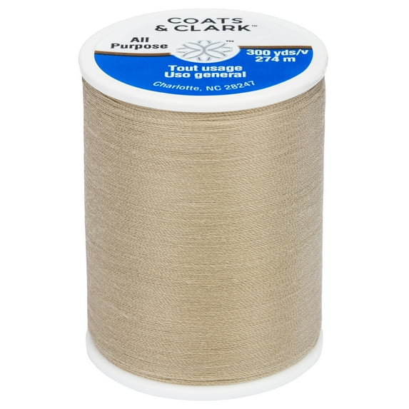 Coats & Clark All Purpose Khaki Polyester Thread, 300 Yards