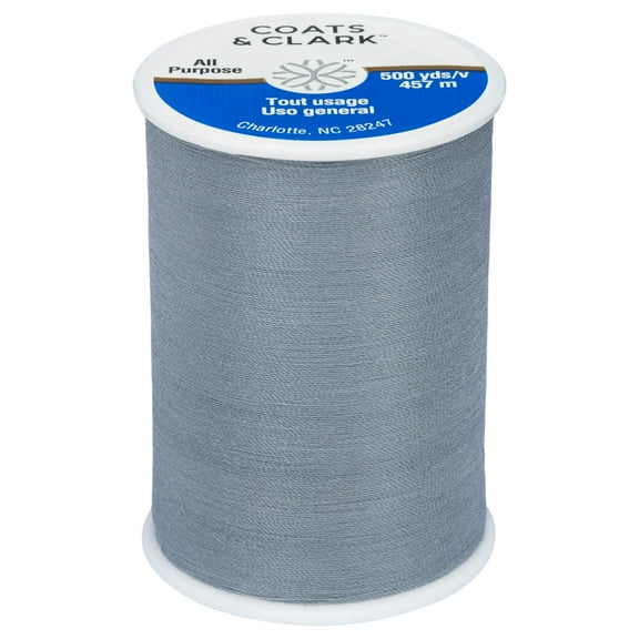 Coats & Clark All Purpose Light Slate Polyester Thread, 500 yards/457 meters