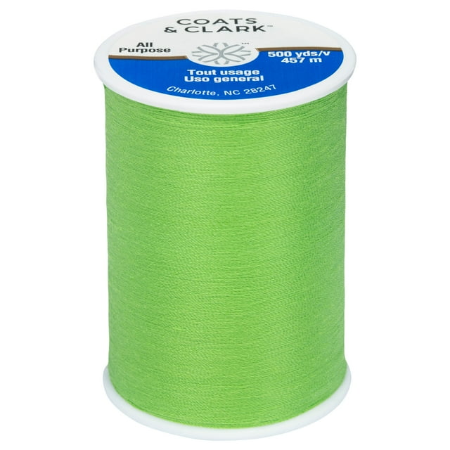 Coats & Clark All Purpose Lime Polyester Thread, 500 yards/457 meters