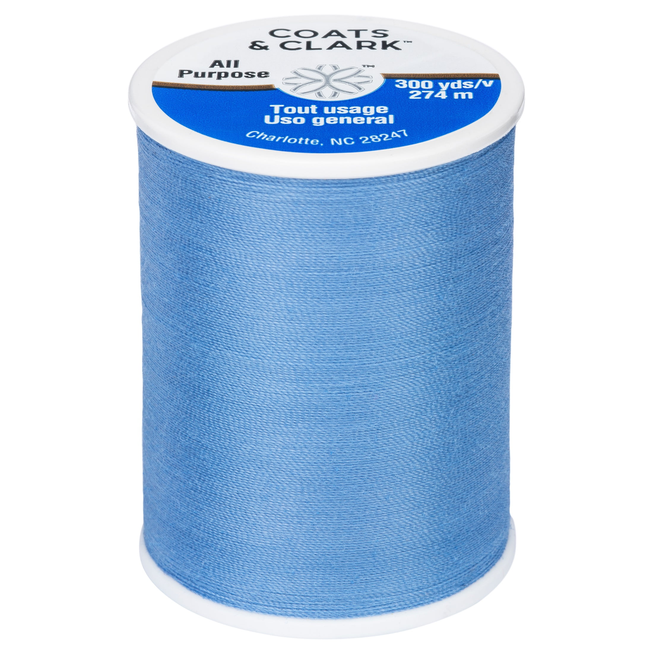 Coats & Clark All Purpose Medium Blue Polyester Thread, 300 Yards