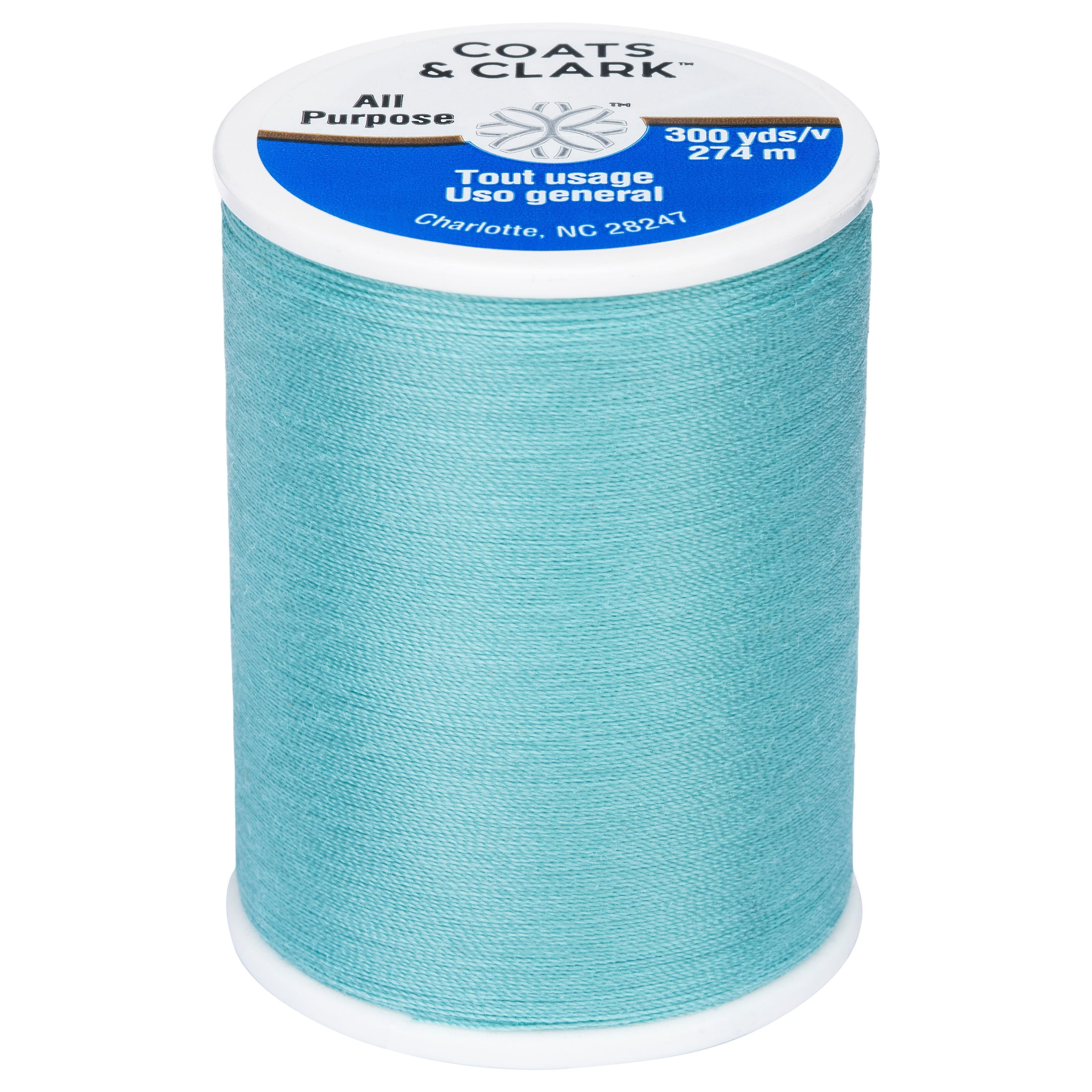Coats & Clark All Purpose Mist Aqua Polyester Thread, 300 Yards