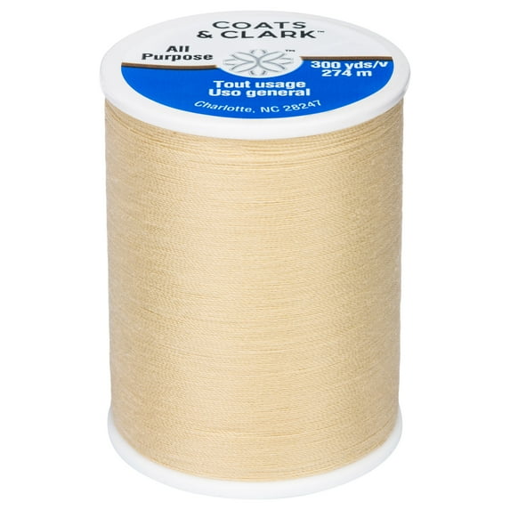 Coats & Clark All Purpose Pongee Polyester Thread, 300 Yards