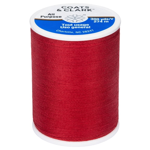 Coats & Clark All Purpose Red Cherry Thread, 300 Yards