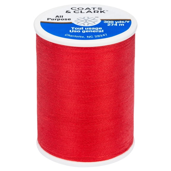 Coats & Clark All Purpose Red Geranium Thread, 300 Yards