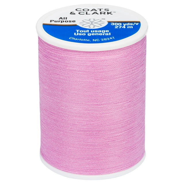 Coats & Clark All Purpose Rose Orchid Polyester Thread, 300 Yards