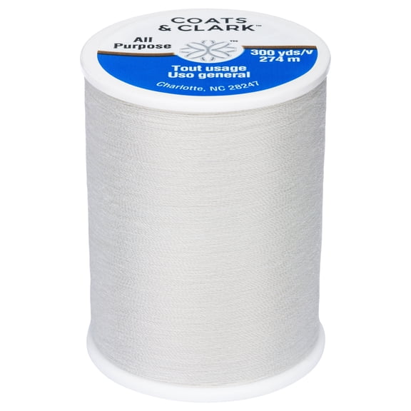 Coats & Clark All Purpose Silver Polyester Thread, 300 Yards