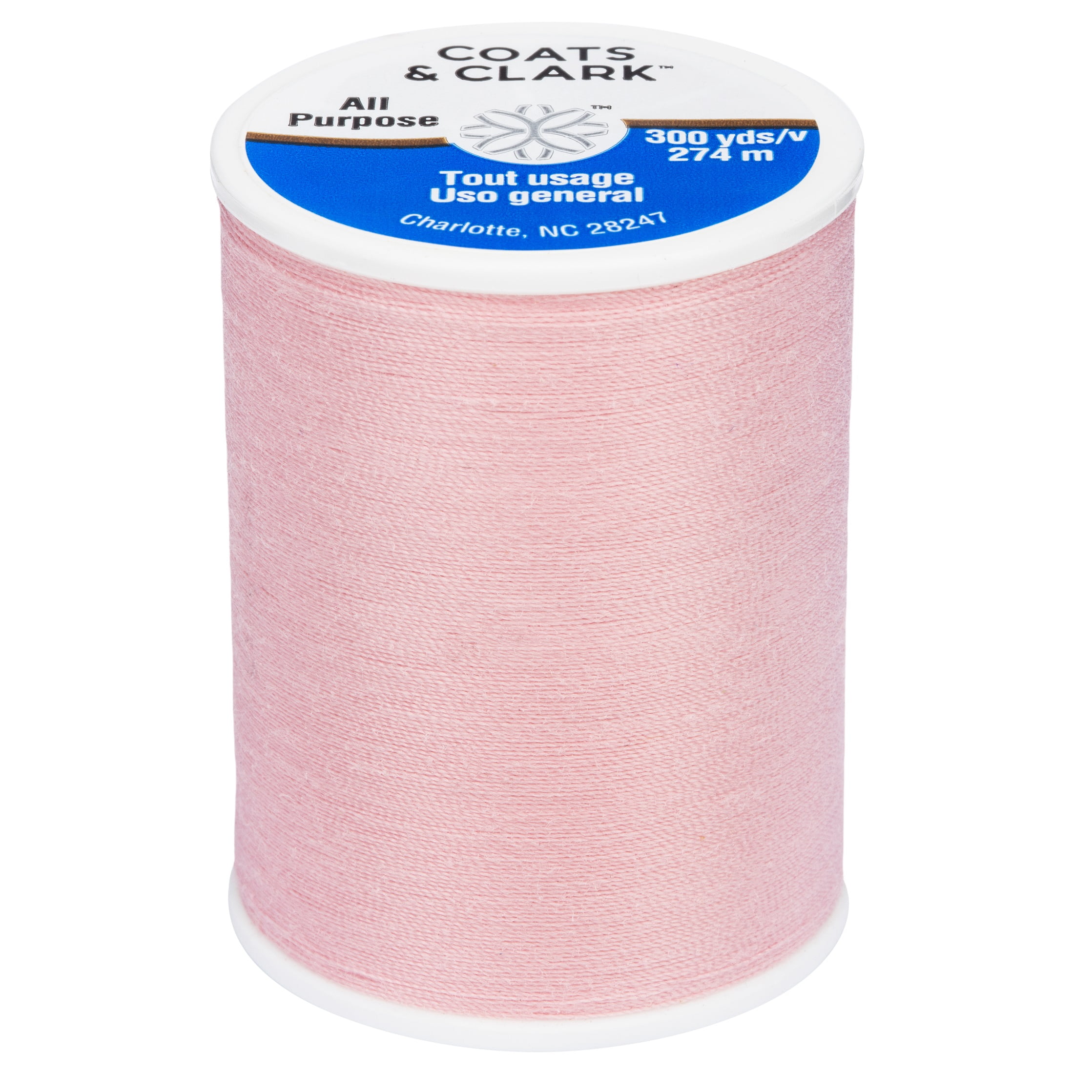 Coats & Clark All Purpose Soft Mauve Polyester Thread, 300 Yards