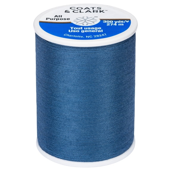 Coats & Clark All Purpose Soldier Blue Polyester Thread, 300 Yards