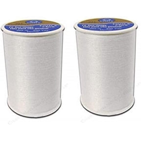 Coats & Clark All Purpose Thread 400 Yards White (One Spool of Yarn) (2 Pack)