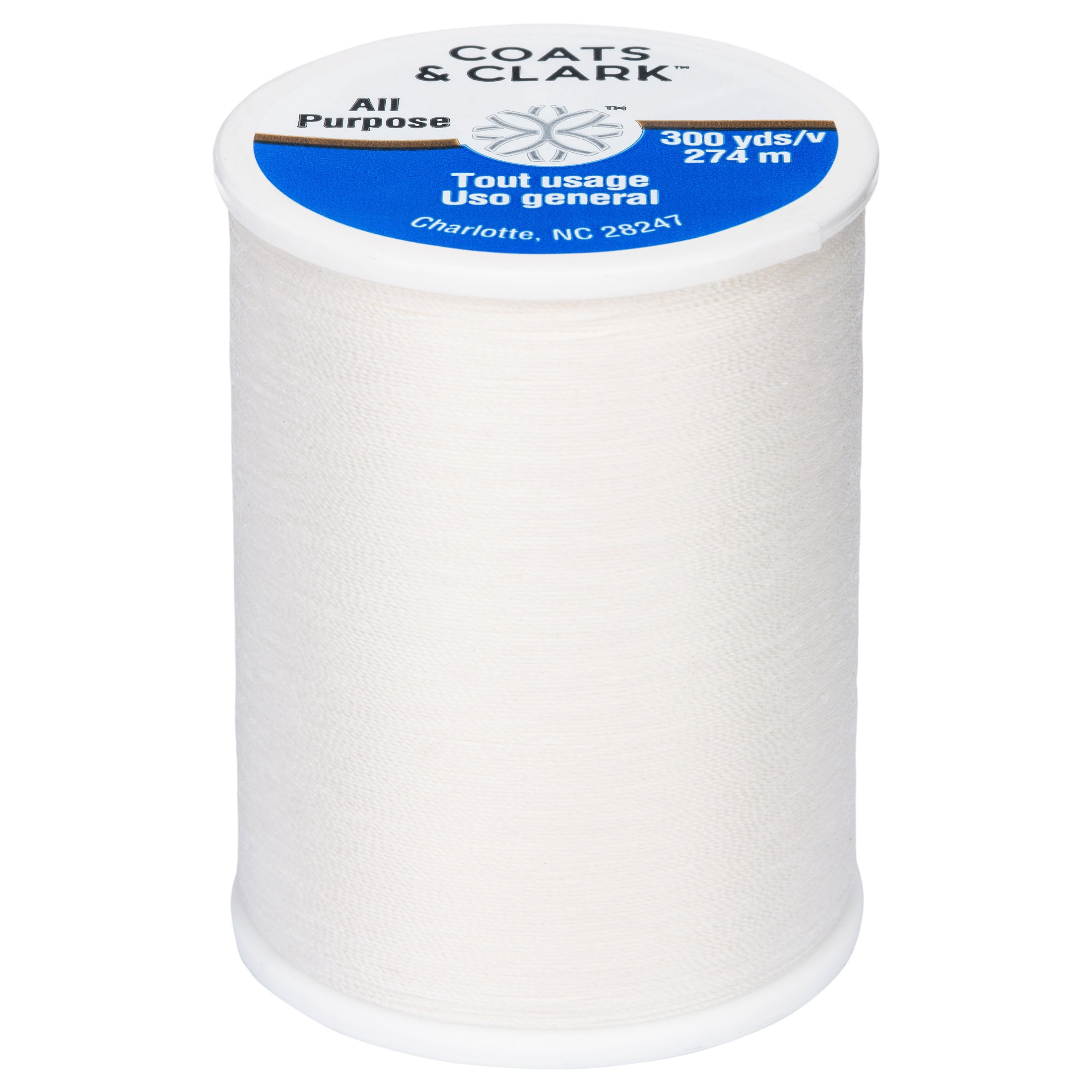 Coats Clark All Purpose Winter White Polyester Thread, 300