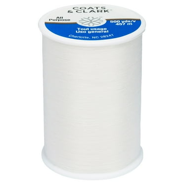 Coats & Clark All Purpose Winter White Polyester Thread, 500 yards/457 meters