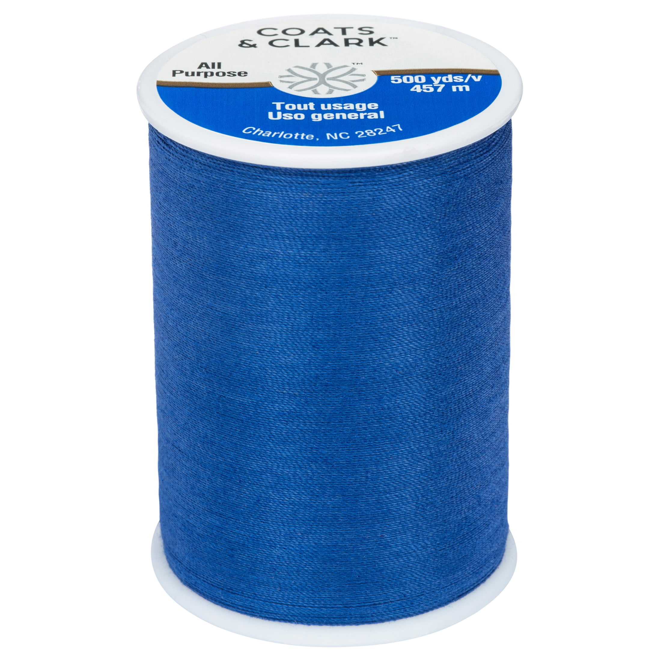 Coats & Clark All Purpose Yale Blue Polyester Thread, 500 yards/457 meters