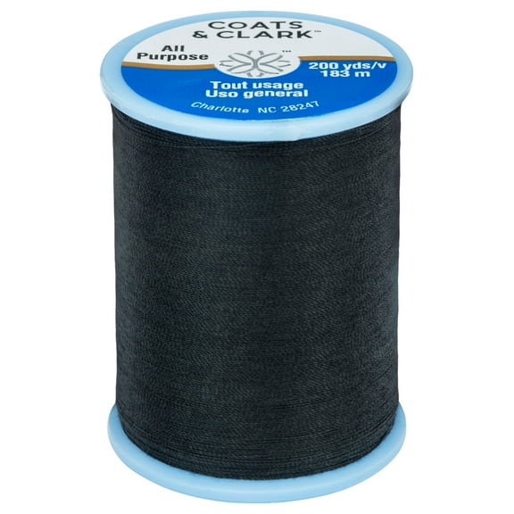 Coats & Clark Black 100% Polyester Sewing Thread, 200 Yards