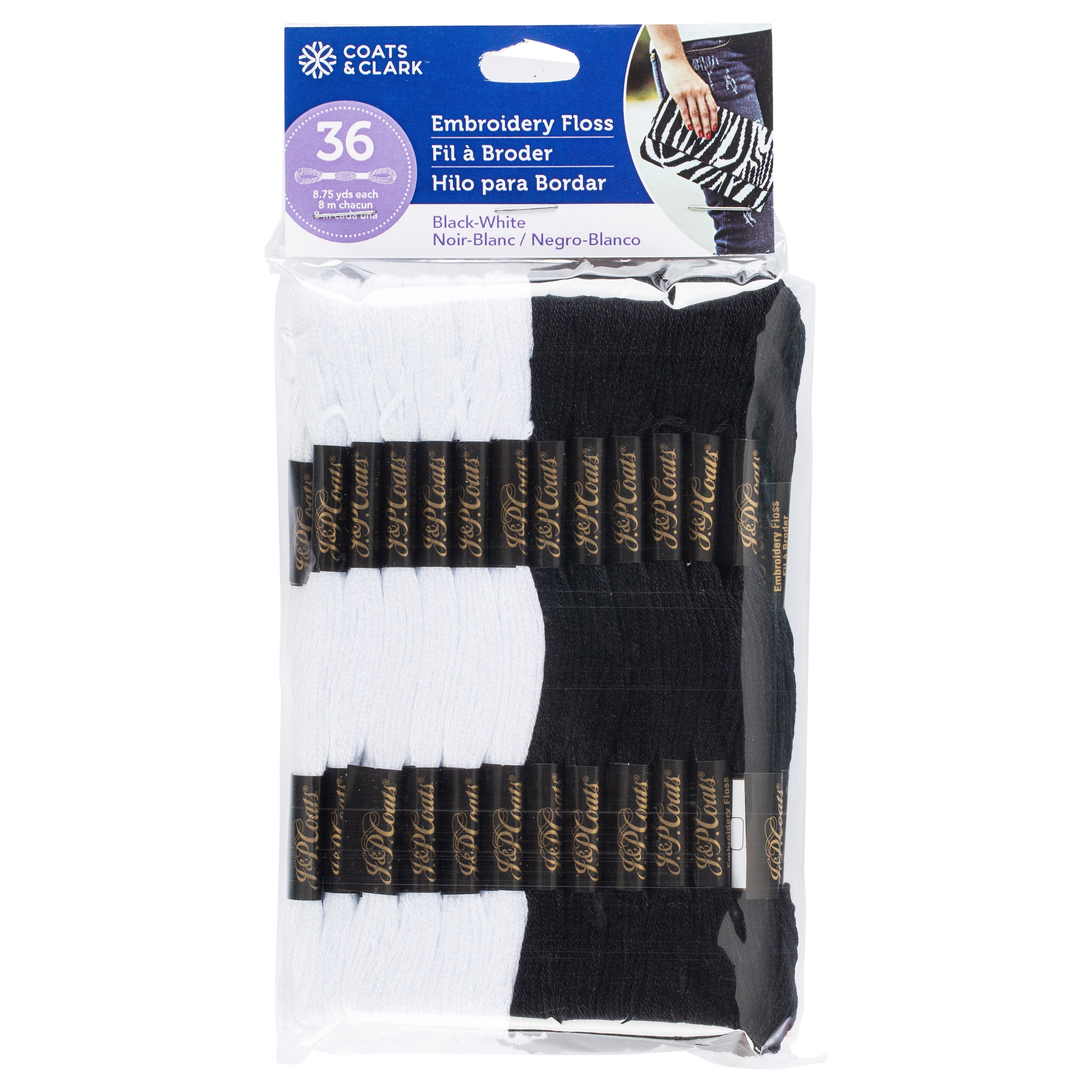 Coats & Clark® Black & White Embroidery Floss Value Pack 8.75