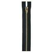 Coats & Clark Brass Jeans Sewing Zipper, 1 Each, 7" , Cloister Brown