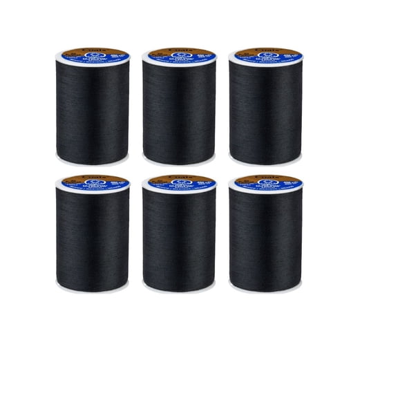 Coats & Clark Dual Duty All Purpose Thread 400 Yards Black 230-2 (6-Pack)
