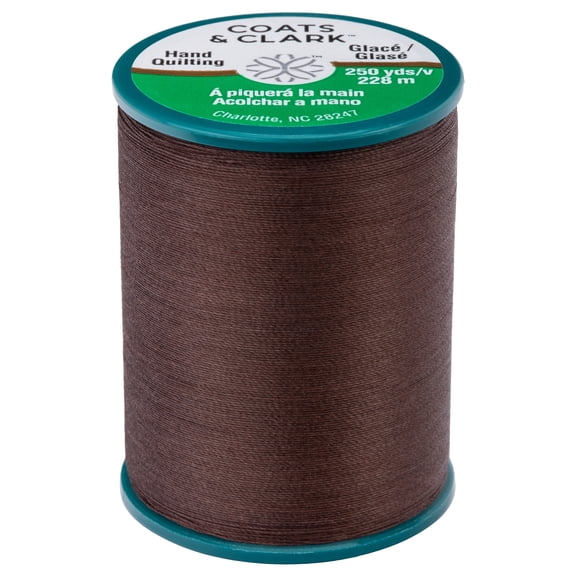 Coats & Clark Dual Duty Hand Quilting Chona Brown Cotton/Polyester Thread, 250 Yards/ 228 Meters
