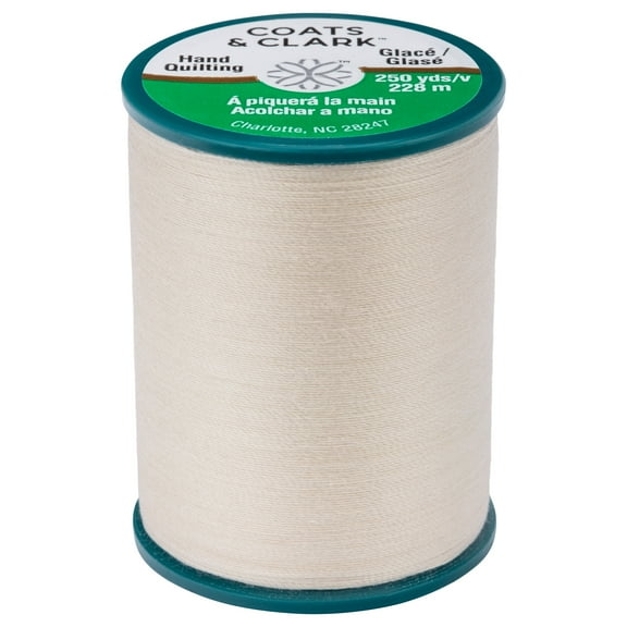 Coats & Clark Dual Duty Hand Quilting Natural Cotton/Polyester Thread, 250 Yards/ 228 Meters