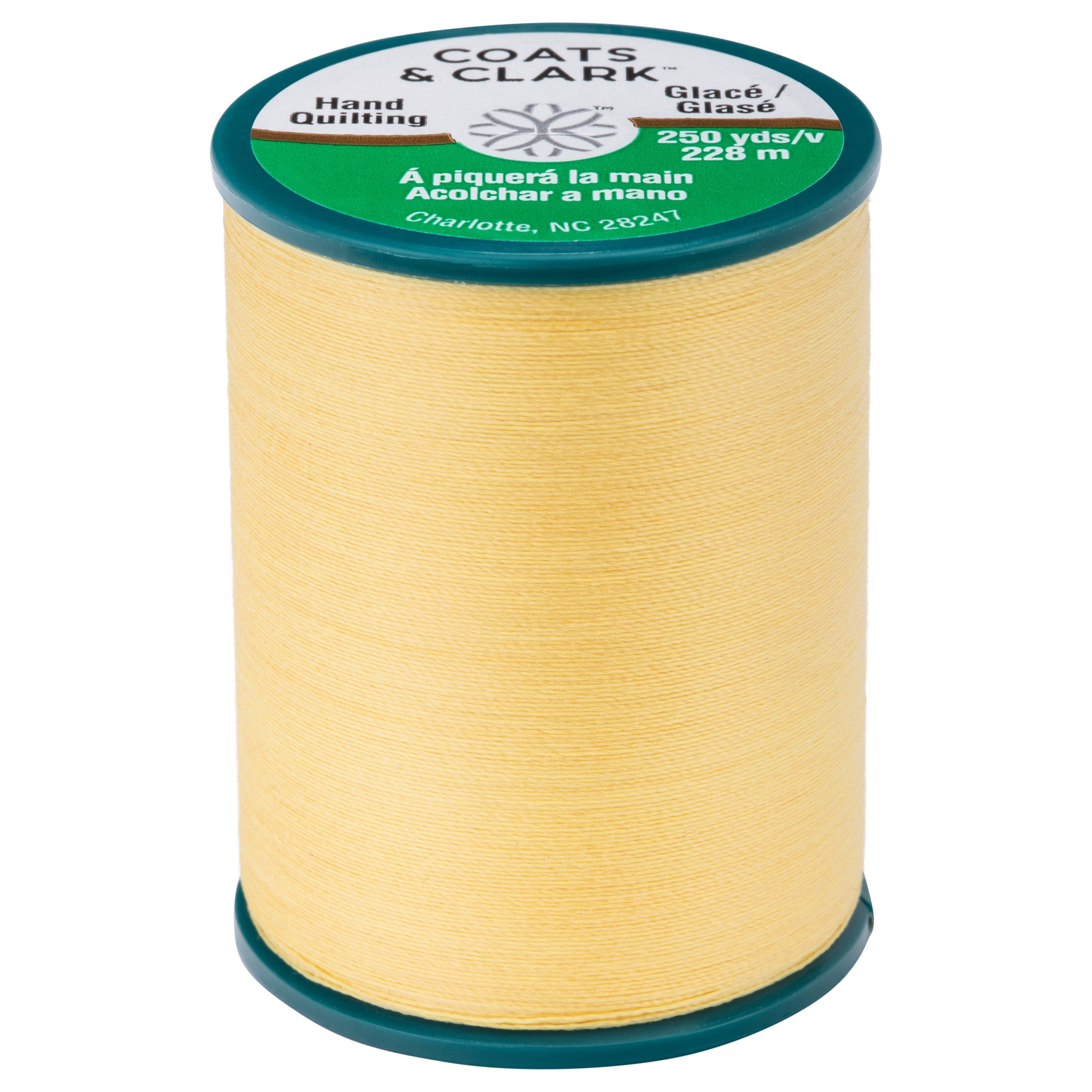 Coats & Clark Dual Duty Hand Quilting Yellow Cotton/Polyester Thread, 250  Yards/ 228 Meters 