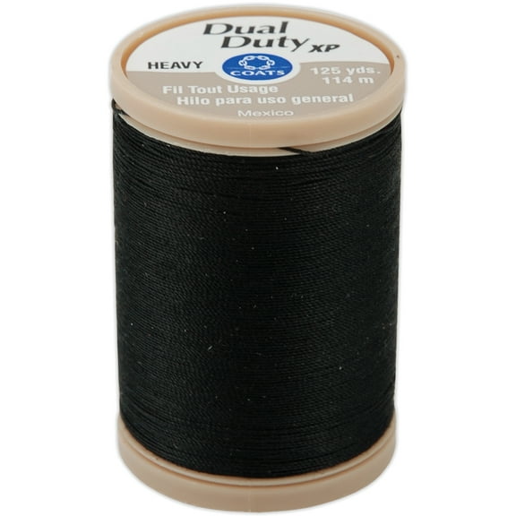 Coats & Clark Dual Duty XP Heavy Thread - 125 YARDS, BLACK