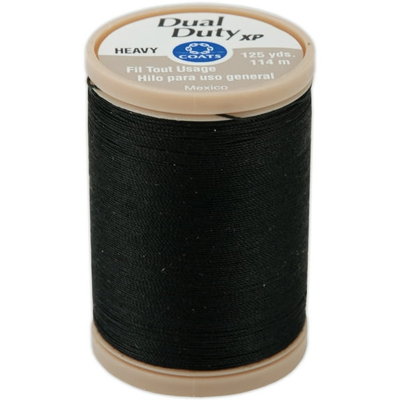 Coats & Clark Dual Duty XP Heavy Thread - 125 YARDS, BLACK