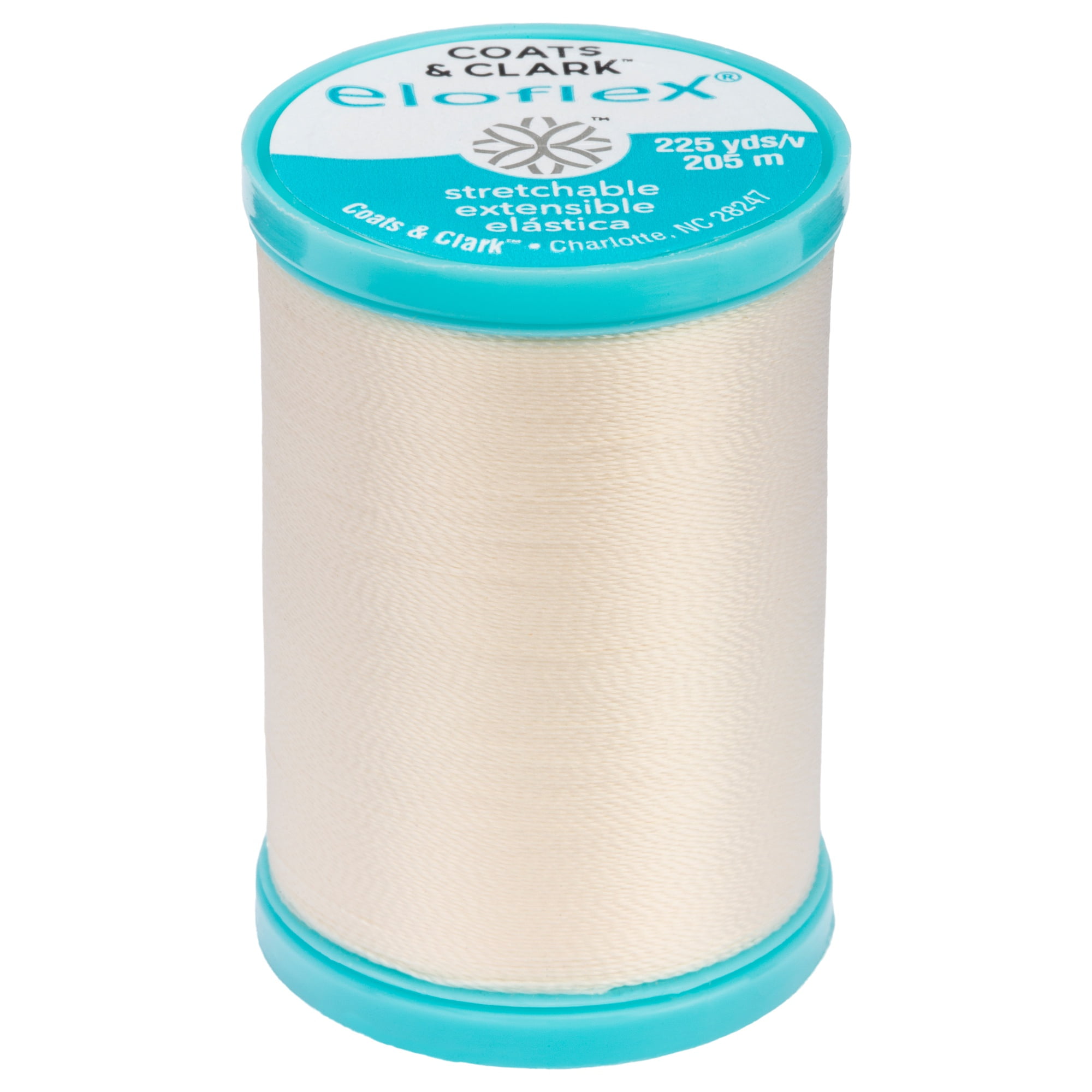 Coats & Clark Eloflex Stretchable Sewing Thread, Natural, 225 Yards