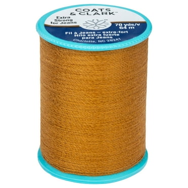 Coats & Clark Extra Strong Jeans Red Orange Cotton/ Polyester Thread, 70 Yards/64 meters