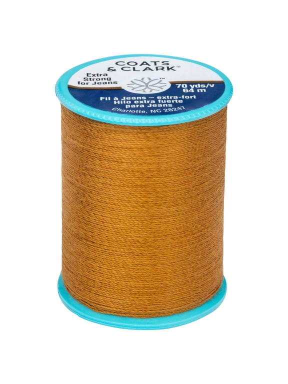 Extra Strong Jeans Red Orange Cotton/ Polyester Thread, 70 Yards/64 meters