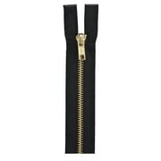 Coats & Clark Heavy Weight Metal 24 Black Separating Sewing Zipper, 1 Each