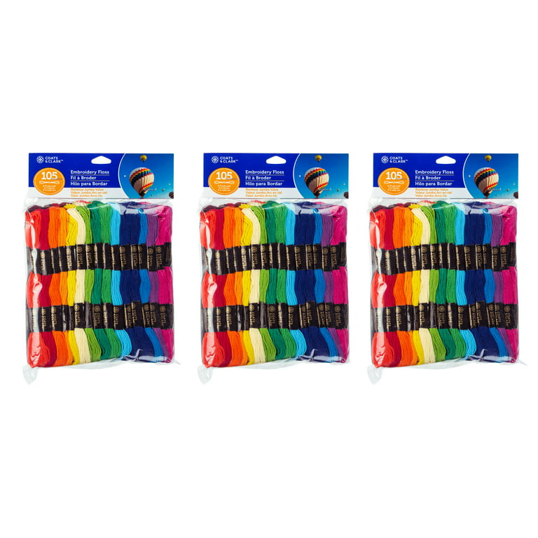 Coats & Clark 6-Strand Embroidery Floss Jumbo Pack 105/Pkg Rainbow