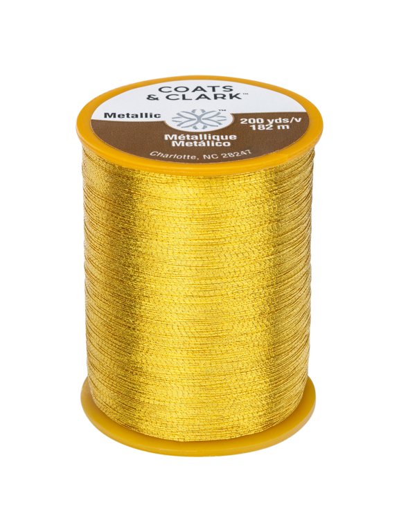 Metallic Bright Gold 200 Yards Embroidery Thread