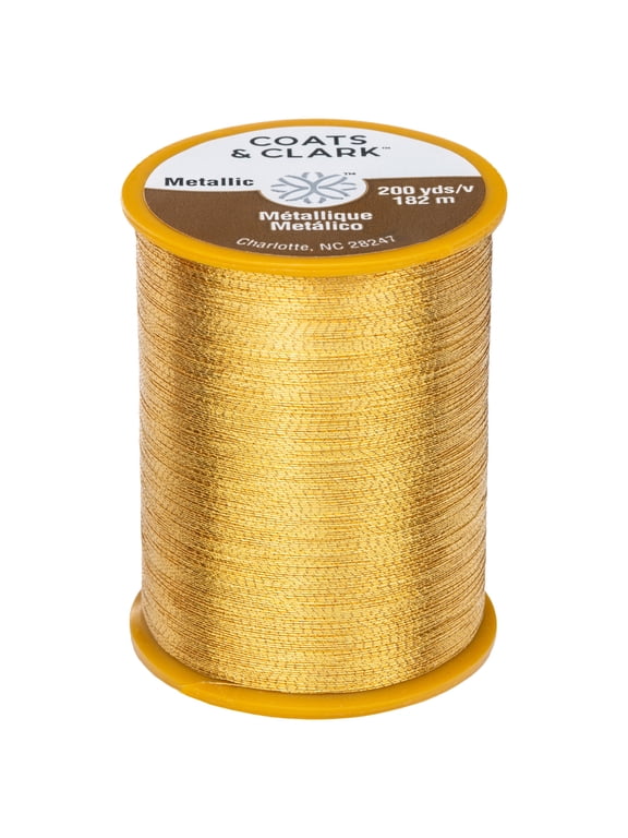 Metallic Gold Polyester Sewing Thread, 200 Yards