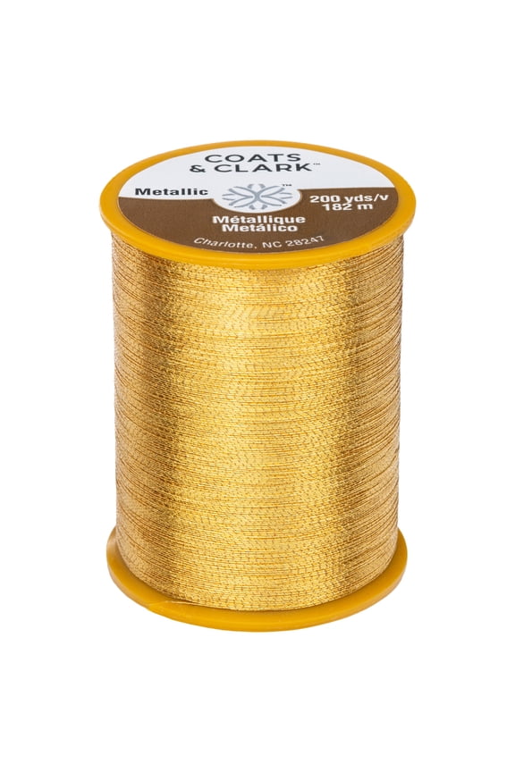Metallic Gold Polyester Sewing Thread, 200 Yards
