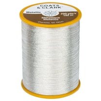 Coats & Clark Metallic Silver Embroidery Thread, 200 Yards