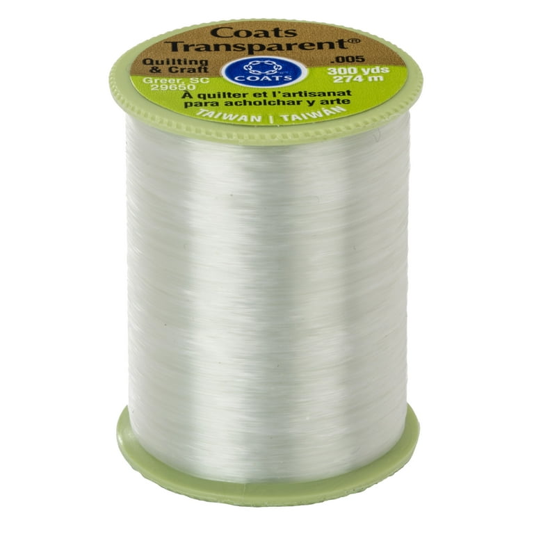 Coats & Clark Nylon Monofilament Clear Nylon Thread, 300 Yards