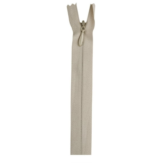 Coats & Clark Polyester 14" All Purpose Invisible Ecru Sewing Zipper, 1 Each