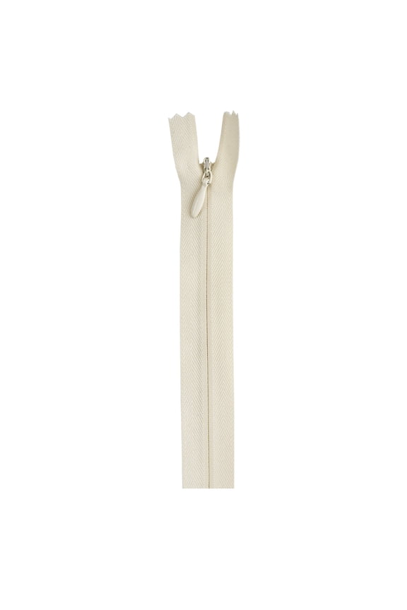 Polyester 14" All Purpose Invisible Natural Zipper, 1 Each