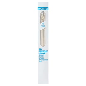 Coats & Clark Polyester 14" All Purpose Natural Sewing Zipper, 1 Each