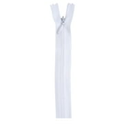 Coats & Clark Polyester 14" All Purpose White Sewing Zipper, 1 Each