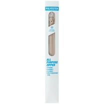 Coats & Clark Polyester 18" All Purpose Ecru Sewing Zipper, 1 Each