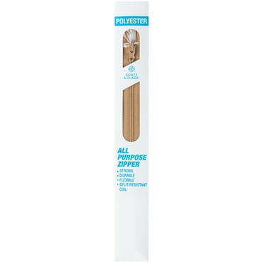 Coats & Clark Polyester 22" All Purpose Camel Sewing Zipper, 1 Each
