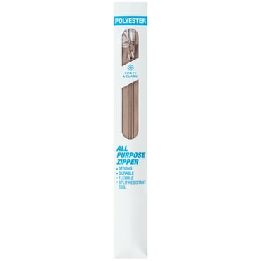 Coats & Clark Polyester 22" All Purpose Dogwood Sewing Zipper, 1 Each