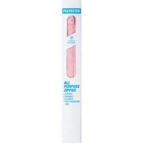 Coats & Clark Polyester 22" All Purpose Light Pink Sewing Zipper, 1 Each