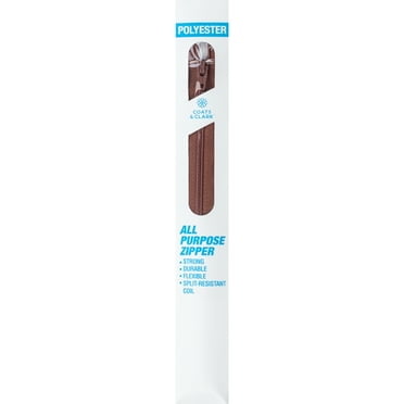 Coats & Clark Polyester 22" All Purpose London Tan Sewing Zipper, 1 Each
