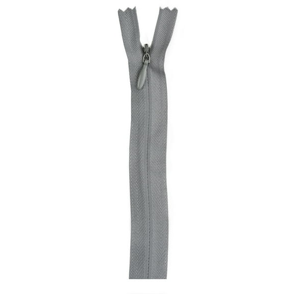 Coats & Clark Polyester 22" All Purpose Nugrey Sewing Zipper, 1 Each