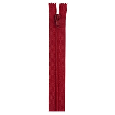 Coats & Clark Polyester 22" All Purpose Red Zipper, 1 Each