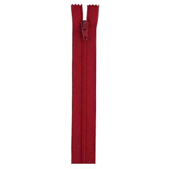 Coats & Clark Polyester 22" All Purpose Red Zipper, 1 Each